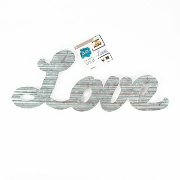 Other - New Surface Corrugated Tin 'LOVE' Wall Art